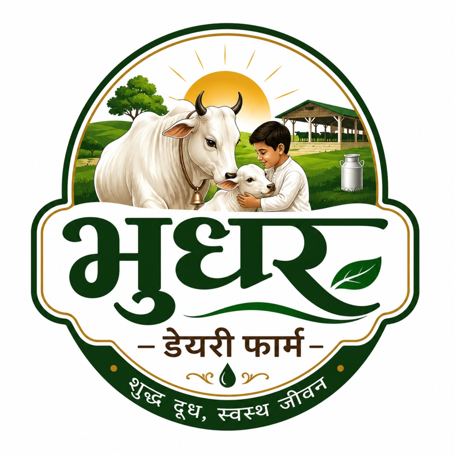 भुधर डेयरी फार्म लोगो