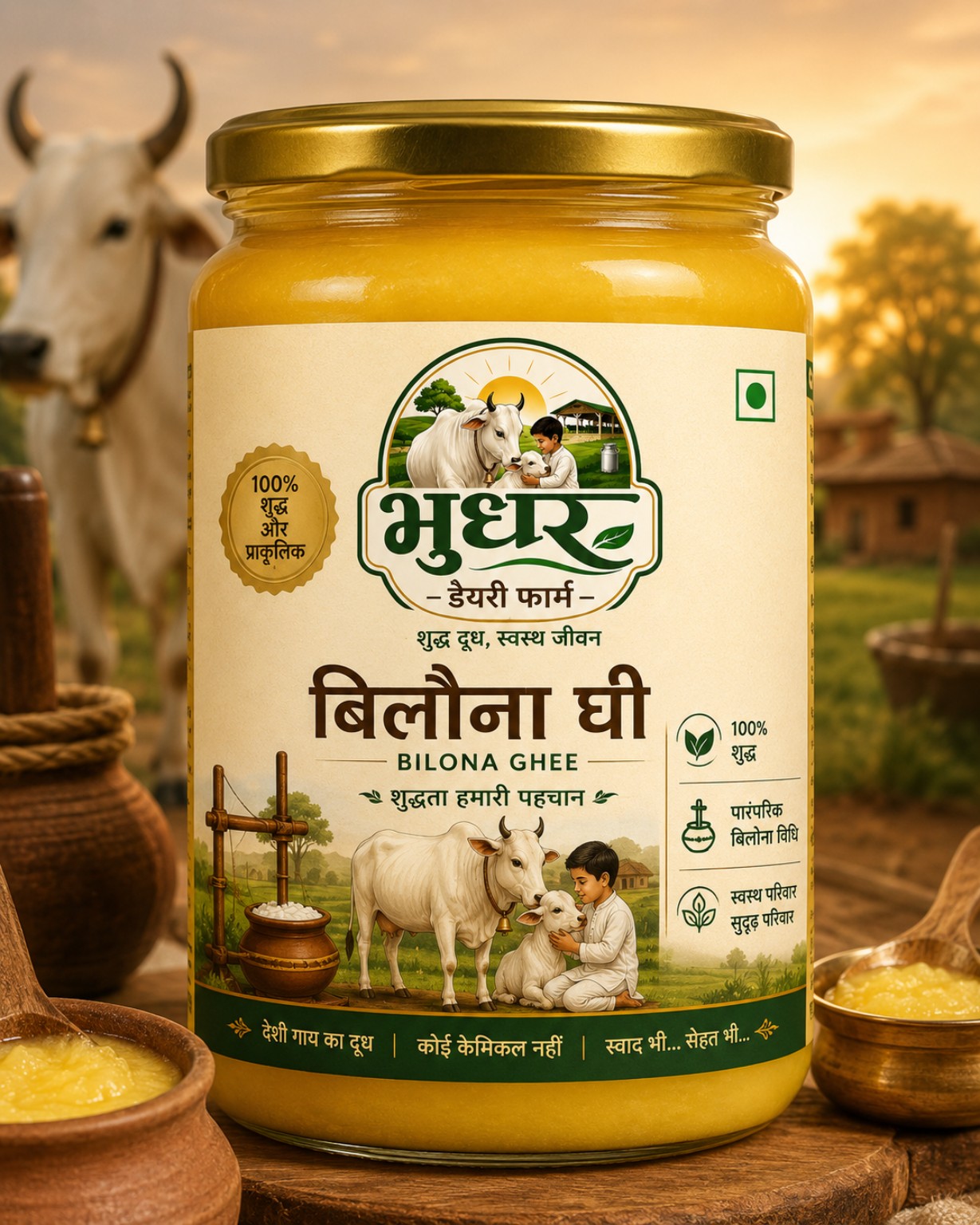 भुधर बिलौना घी